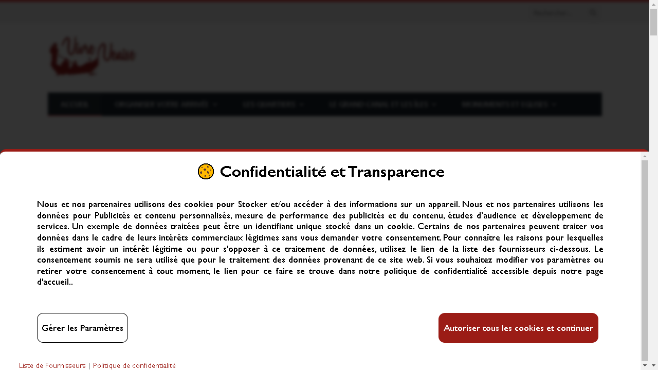 Capture d'écran de http://www.vivre-venise.com/